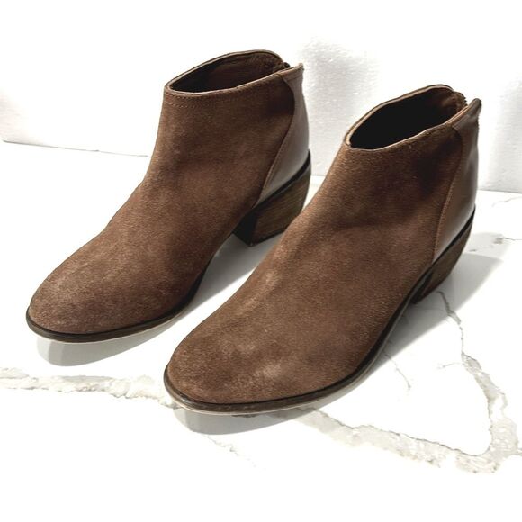 Charles By Charles David | Yasmin Mid Heel Women’s Brown Leather Ankle Boots - Picture 2 of 12